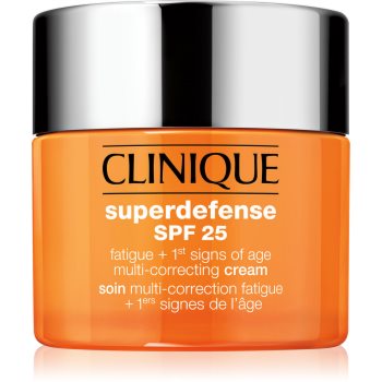 Clinique Superdefense™ SPF 25 Fatigue + 1st Signs Of Age Multi-Correcting Cream Crema impotriva primelor semne de imbatranire ten uscat si mixt - imagine 2